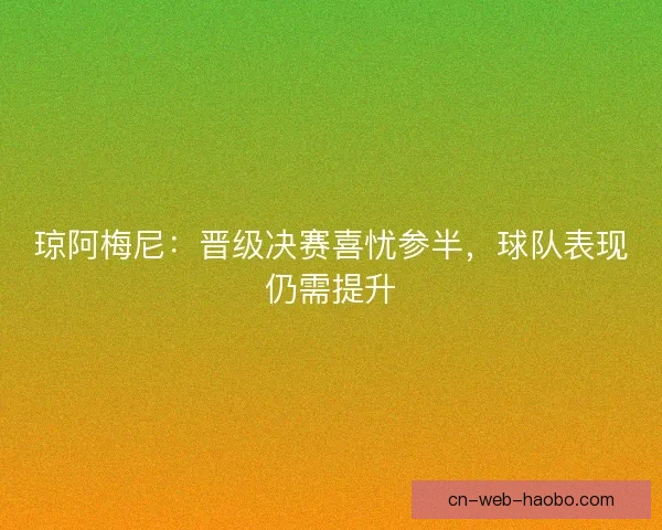 琼阿梅尼：晋级决赛喜忧参半，球队表现仍需提升